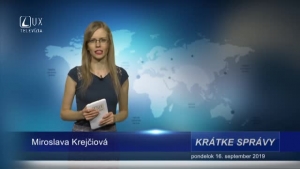 KRÁTKE SPRÁVY (16.9.2019)